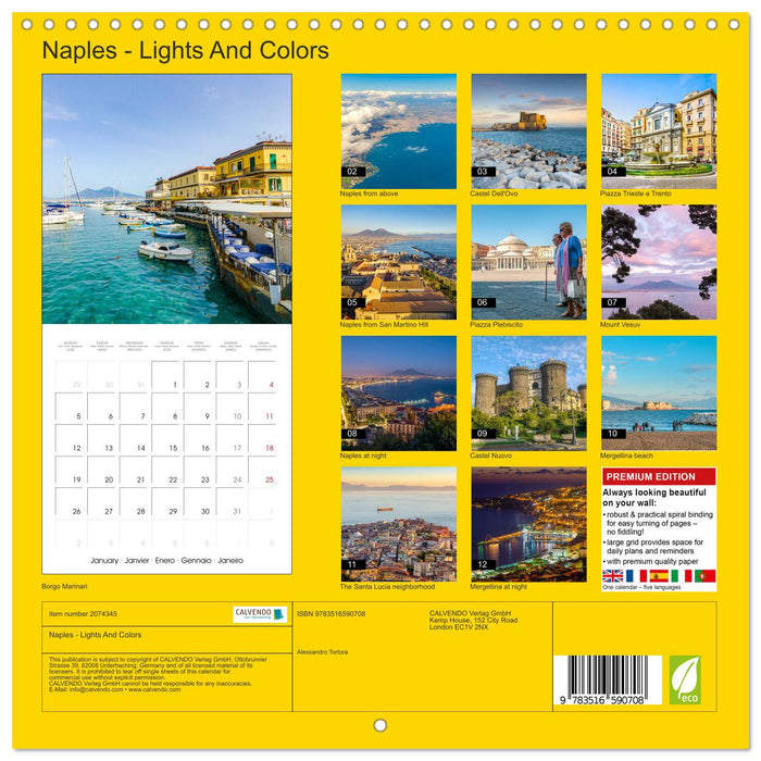 Naples - Lights And Colors (CALVENDO Monthly Calendar 2026)
