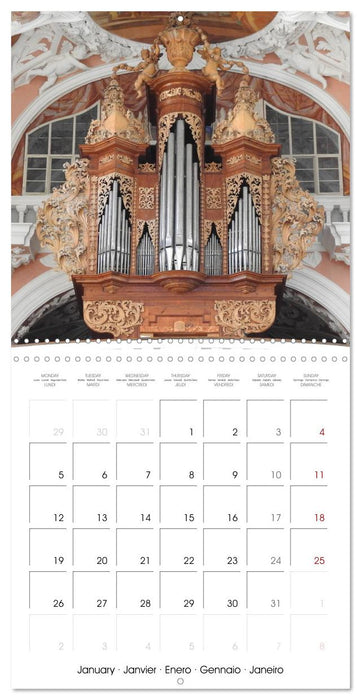 Fantastic German Church Organs (CALVENDO Monthly Calendar 2026)