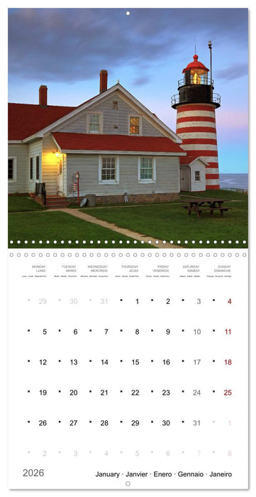 New England - from Rhode Island to Maine (CALVENDO Monthly Calendar 2026)