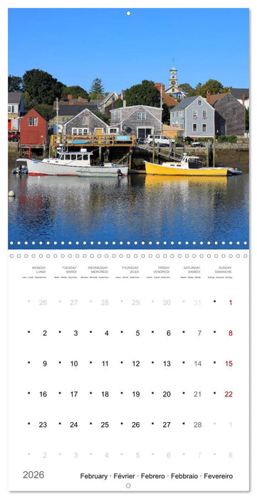 New England - from Rhode Island to Maine (CALVENDO Monthly Calendar 2026)