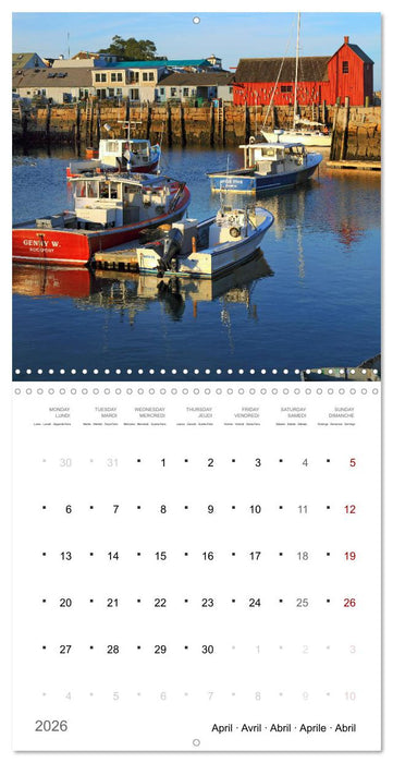 New England - from Rhode Island to Maine (CALVENDO Monthly Calendar 2026)