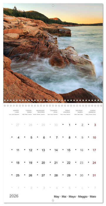 New England - from Rhode Island to Maine (CALVENDO Monthly Calendar 2026)