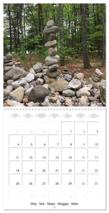 Stone Balancing at Walden Pond (CALVENDO Monthly Calendar 2026)