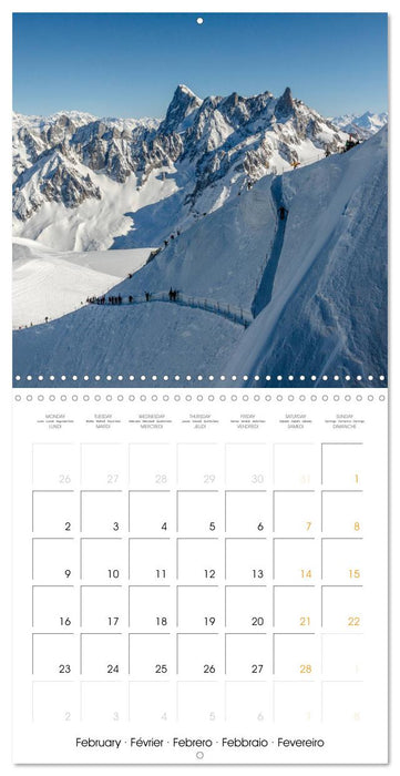 Paysages du Mont-Blanc (CALVENDO Calendrier mensuel 2026)