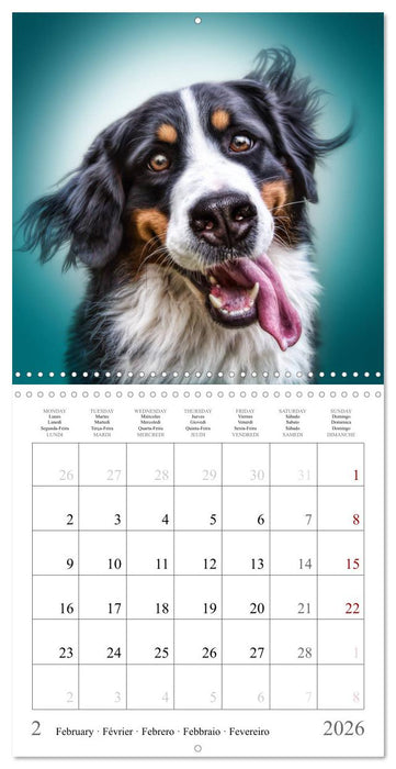Funny Dog Faces (CALVENDO Monthly Calendar 2026)