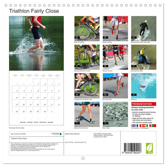 Triathlon Fairly Close (CALVENDO Monthly Calendar 2026)