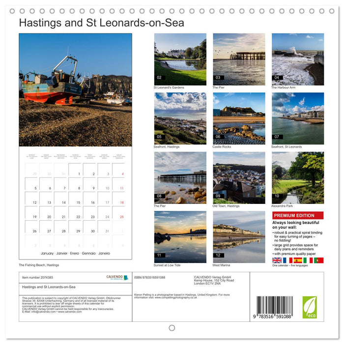 Hastings and St Leonards-on-Sea (CALVENDO Monthly Calendar 2026)