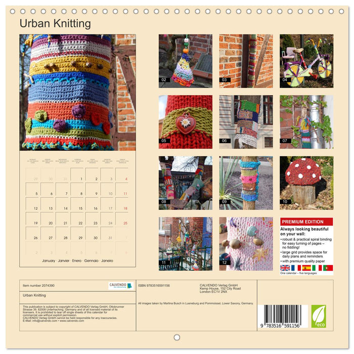 Urban Knitting (CALVENDO Monthly Calendar 2026)