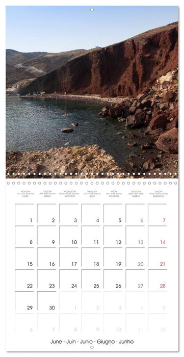 Santorini, Une perle de la Méditerranée (CALVENDO Calendrier mensuel 2026)
