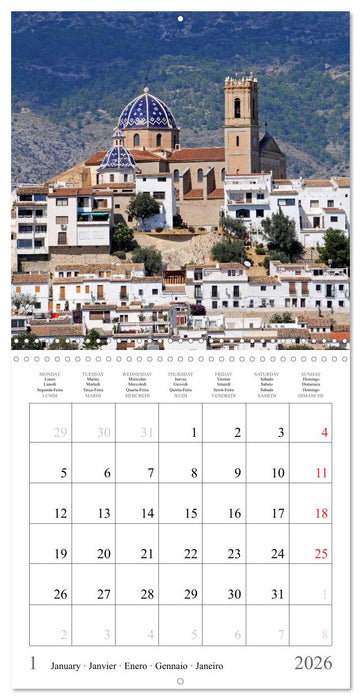 Costa Blanca Spain´s Sun-Kissed South (CALVENDO Monthly Calendar 2026)