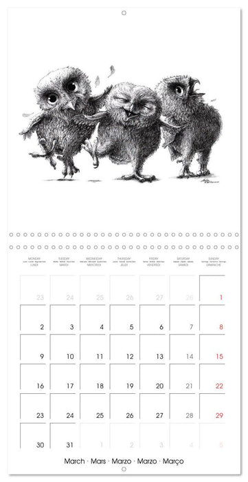 owls and mates 2026 (CALVENDO Monthly Calendar 2026)