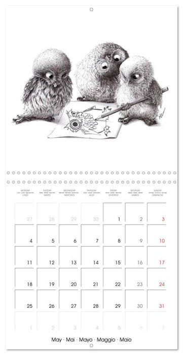 owls and mates 2026 (CALVENDO Monthly Calendar 2026)