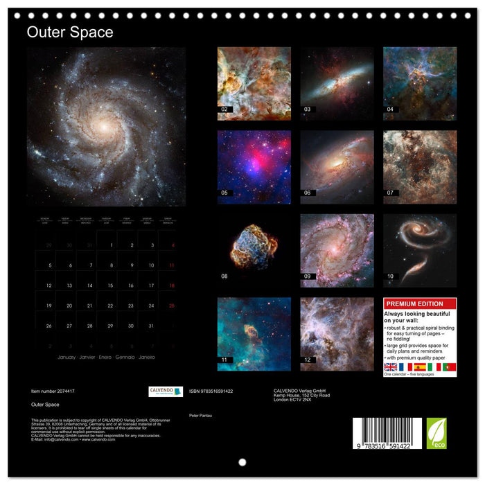 Outer Space (CALVENDO Monthly Calendar 2026)