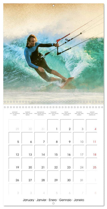 Fun sports edition: Kitesurfing (CALVENDO Monthly Calendar 2026)