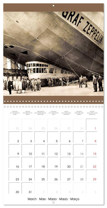 Airships – Zeppelins on historic postcards (CALVENDO Monthly Calendar 2026)