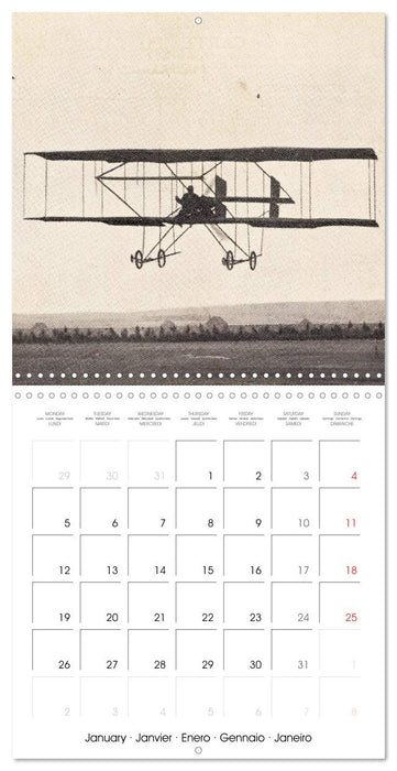 Biplanes on historic postcards (CALVENDO Monthly Calendar 2026)