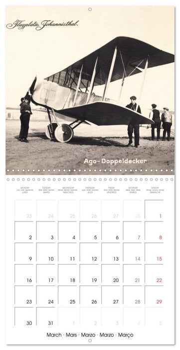 Biplanes on historic postcards (CALVENDO Monthly Calendar 2026)