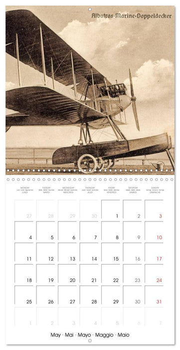 Biplanes on historic postcards (CALVENDO Monthly Calendar 2026)