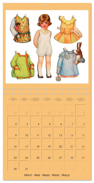 CHARMING OLD PAPER DOLLS (CALVENDO Monthly Calendar 2026)