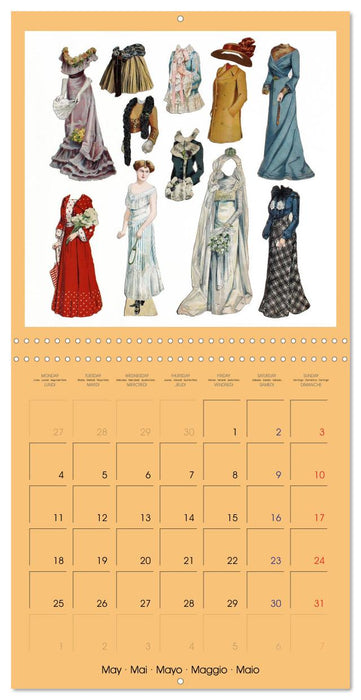 CHARMING OLD PAPER DOLLS (CALVENDO Monthly Calendar 2026)
