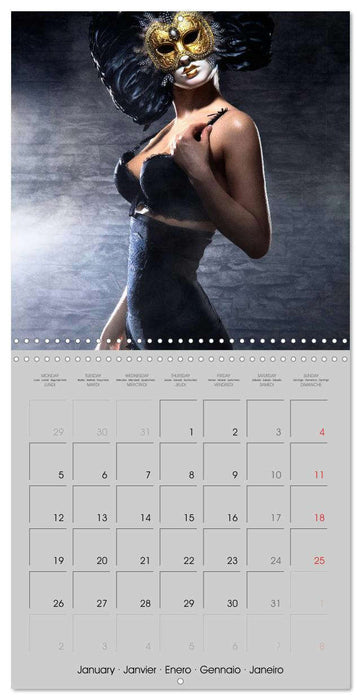 Erotica • Sensual Leather & Lingerie Fantasies (CALVENDO Monthly Calendar 2026)