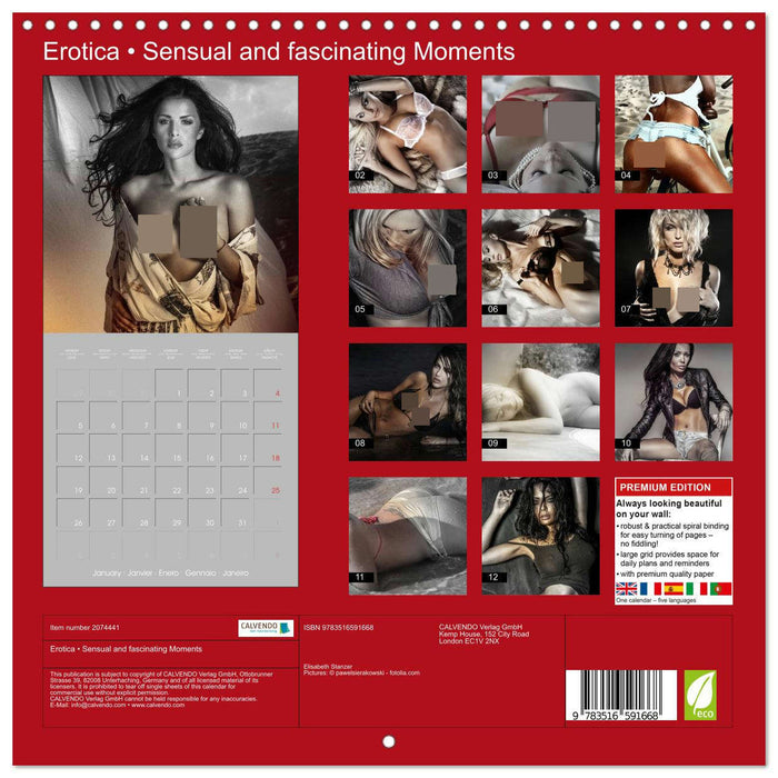 Erotica • Sensual and fascinating Moments (CALVENDO Monthly Calendar 2026)