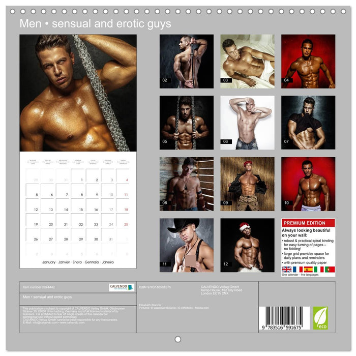 Men • sensual and erotic guys (CALVENDO Monthly Calendar 2026)