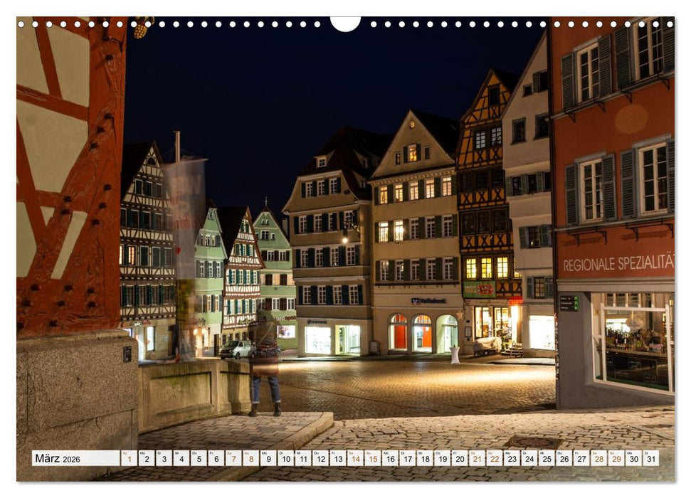 Nachts in Tübingen (CALVENDO Wandkalender 2026)