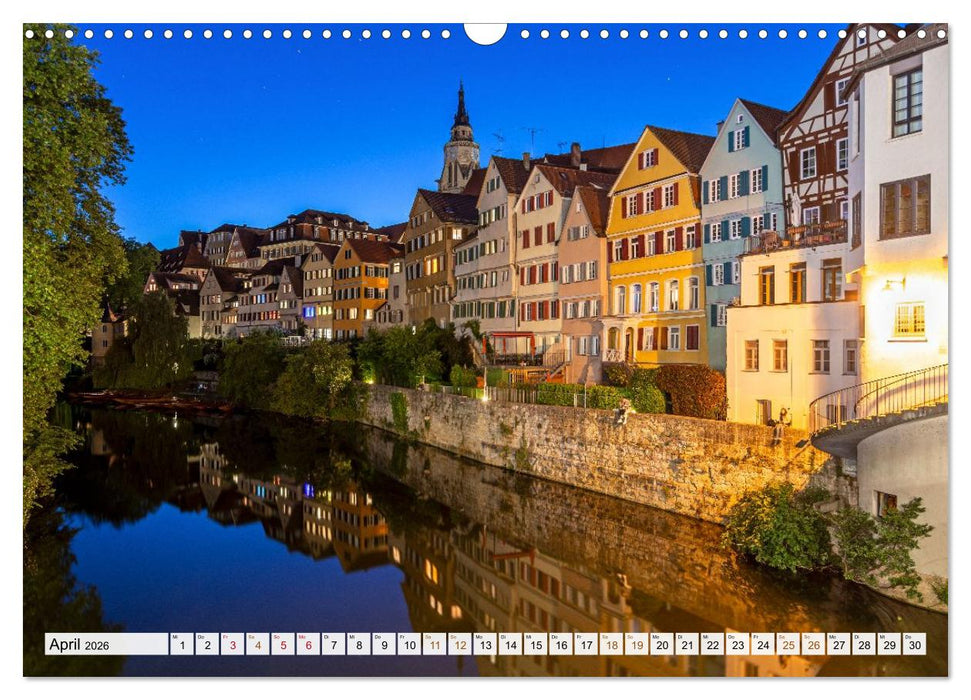 Nachts in Tübingen (CALVENDO Wandkalender 2026)