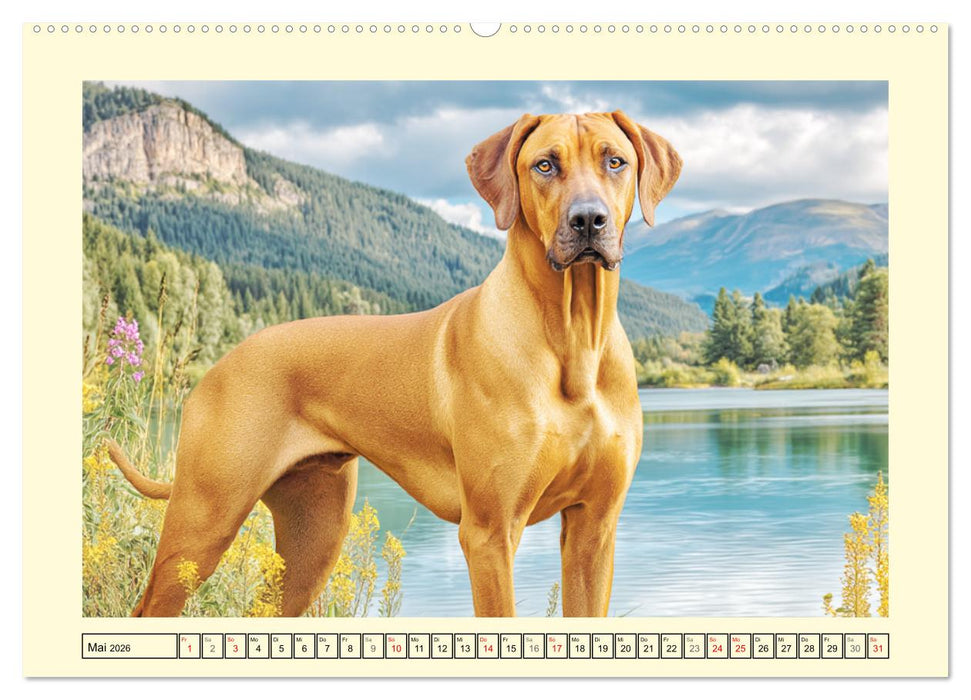 Rhodesian Ridgeback. Kraft und Sanftmut in vollkommener Balance (CALVENDO Premium Wandkalender 2026)