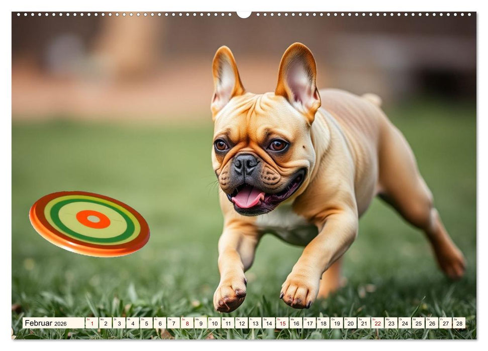 Frenchies in Spiellaune (CALVENDO Wandkalender 2026)