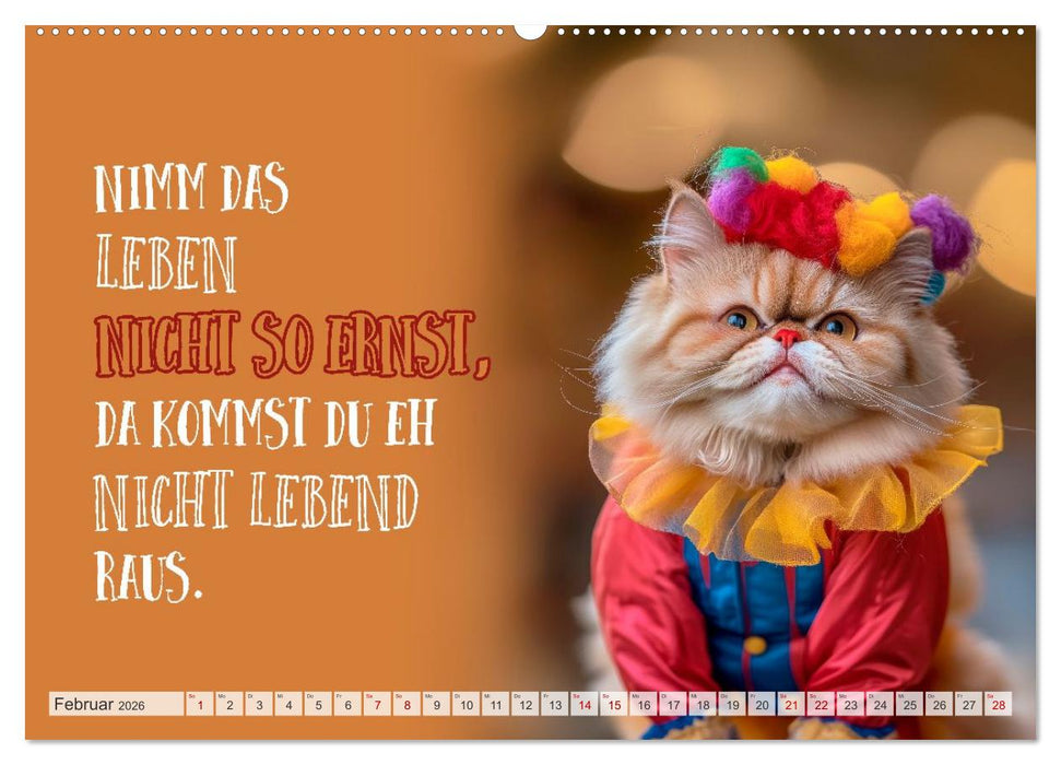 Schnurrige Glückwünsche - Sprüche zum Älterwerden (CALVENDO Premium Wandkalender 2026)