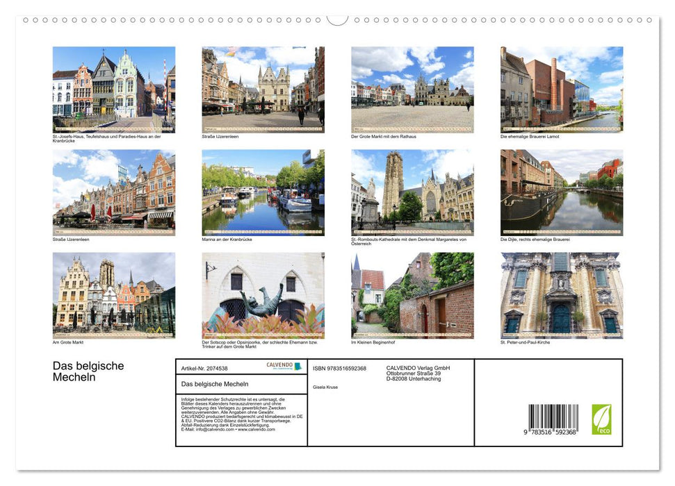 Das belgische Mecheln (CALVENDO Premium Wandkalender 2026)