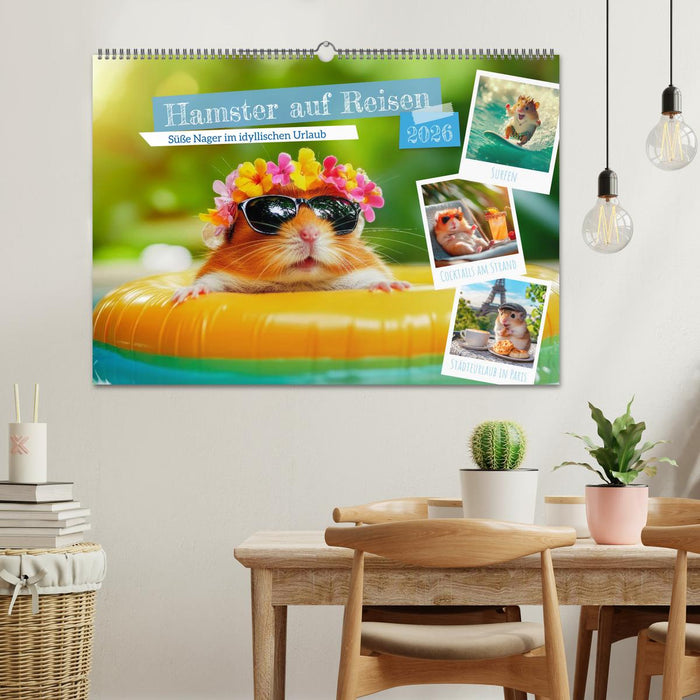 Hamster auf Reisen (CALVENDO Wandkalender 2026)