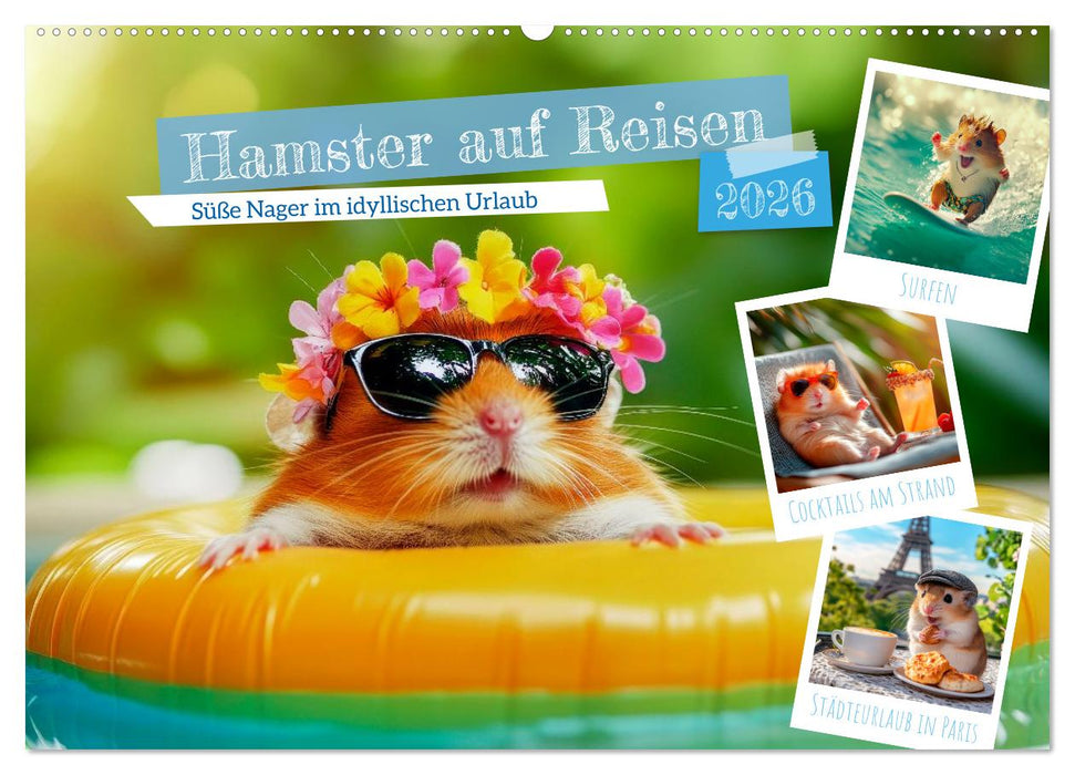 Hamster auf Reisen (CALVENDO Wandkalender 2026)