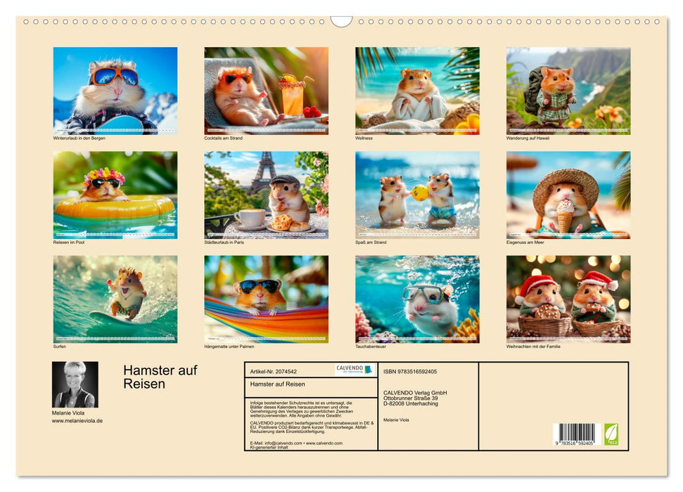 Hamster auf Reisen (CALVENDO Wandkalender 2026)