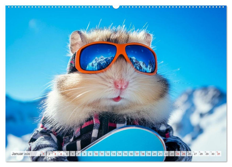 Hamster auf Reisen (CALVENDO Wandkalender 2026)