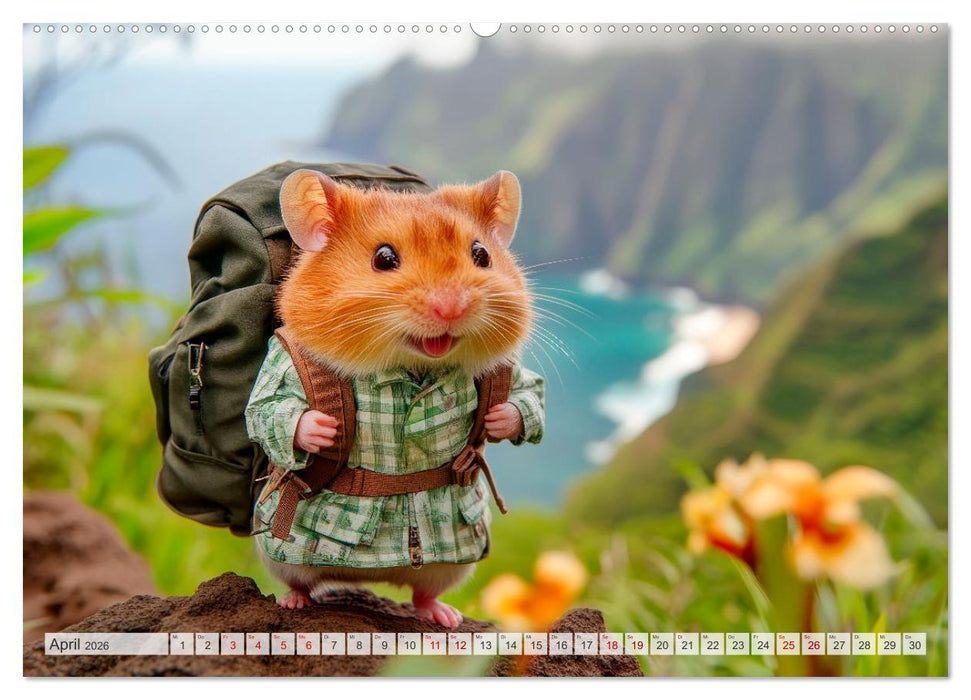 Hamster auf Reisen (CALVENDO Wandkalender 2026)