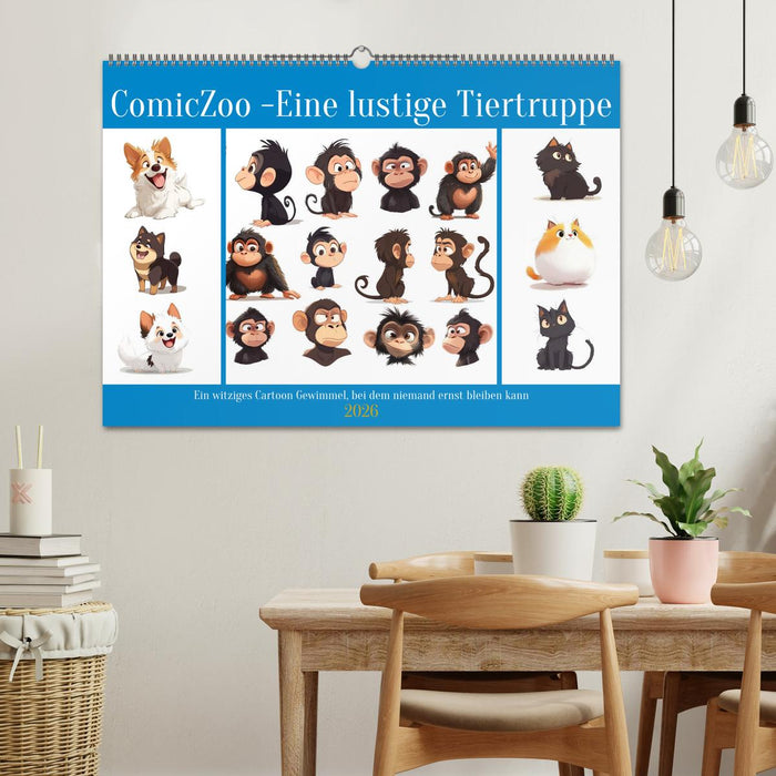ComicZoo - eine lustige Tiertruppe (CALVENDO Wandkalender 2026)