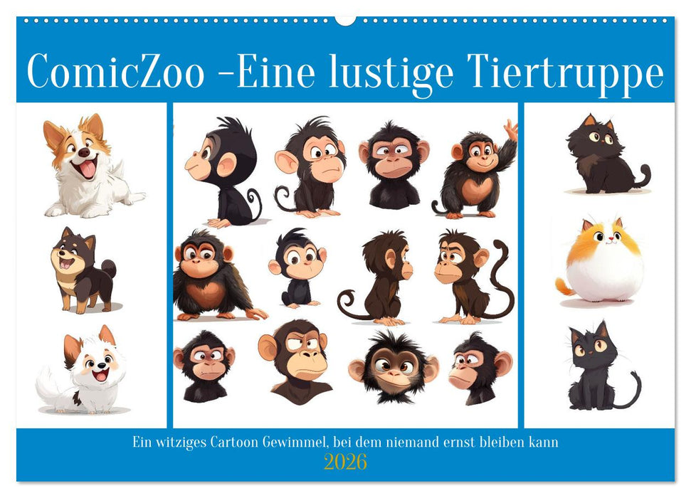 ComicZoo - eine lustige Tiertruppe (CALVENDO Wandkalender 2026)