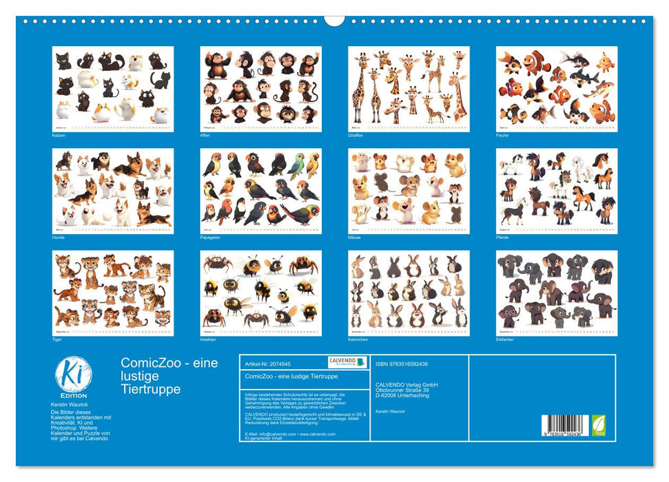 ComicZoo - eine lustige Tiertruppe (CALVENDO Wandkalender 2026)