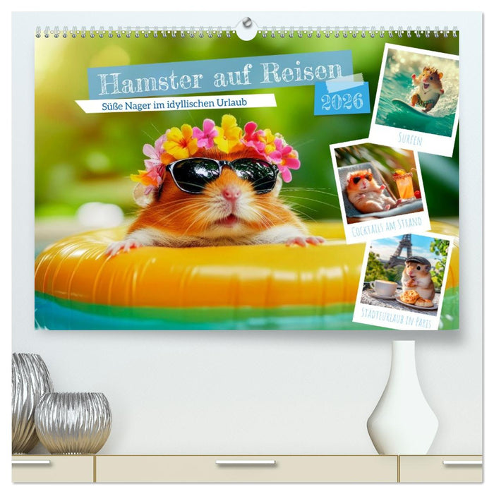 Hamster auf Reisen (CALVENDO Premium Wandkalender 2026)