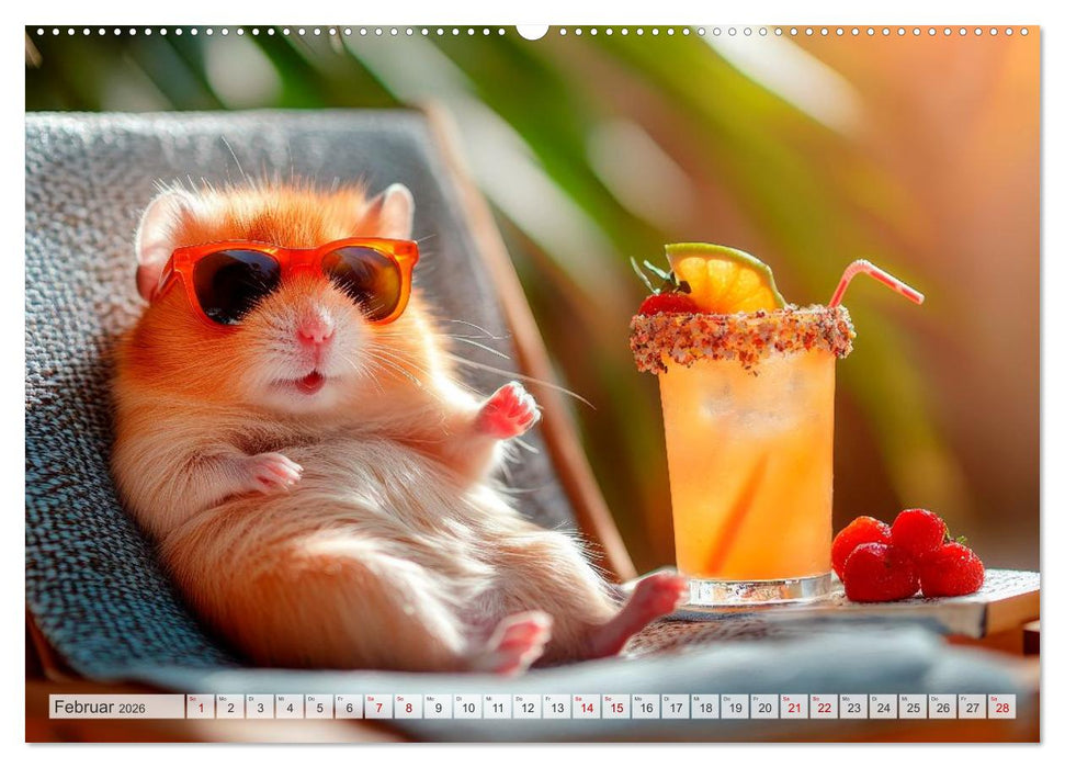 Hamster auf Reisen (CALVENDO Premium Wandkalender 2026)
