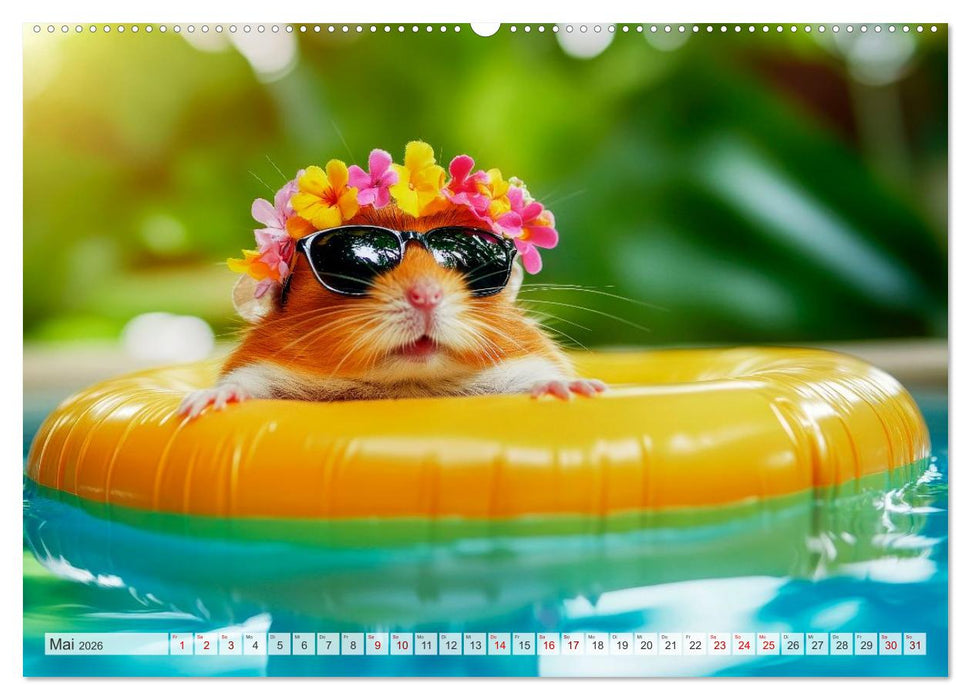 Hamster auf Reisen (CALVENDO Premium Wandkalender 2026)