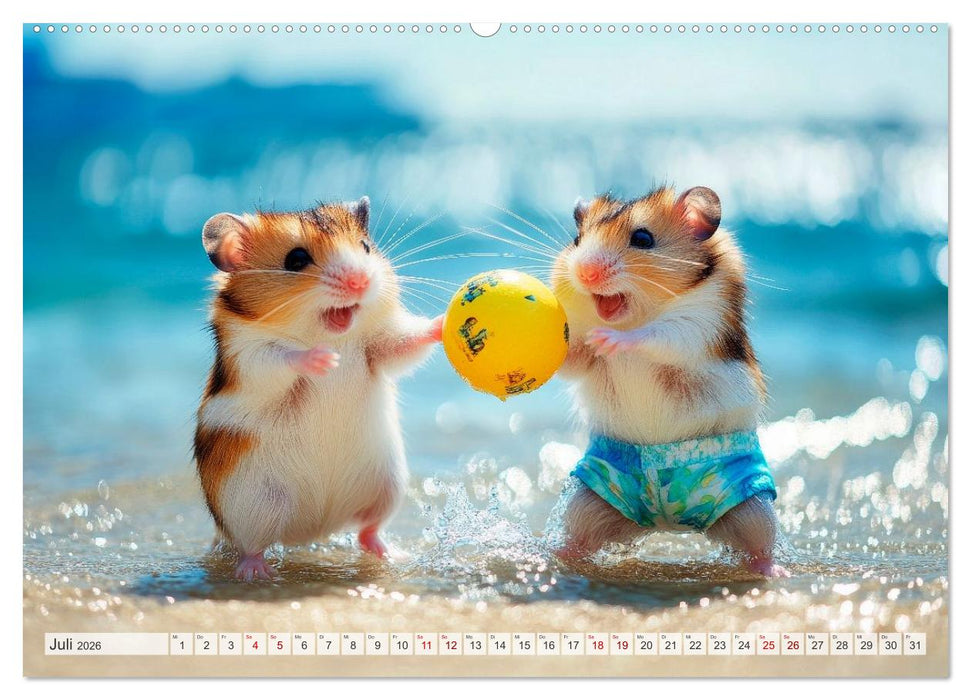 Hamster auf Reisen (CALVENDO Premium Wandkalender 2026)