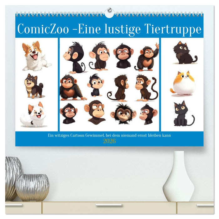 ComicZoo - eine lustige Tiertruppe (CALVENDO Premium Wandkalender 2026)