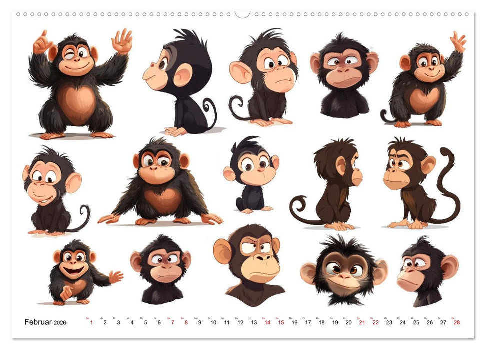 ComicZoo - eine lustige Tiertruppe (CALVENDO Premium Wandkalender 2026)
