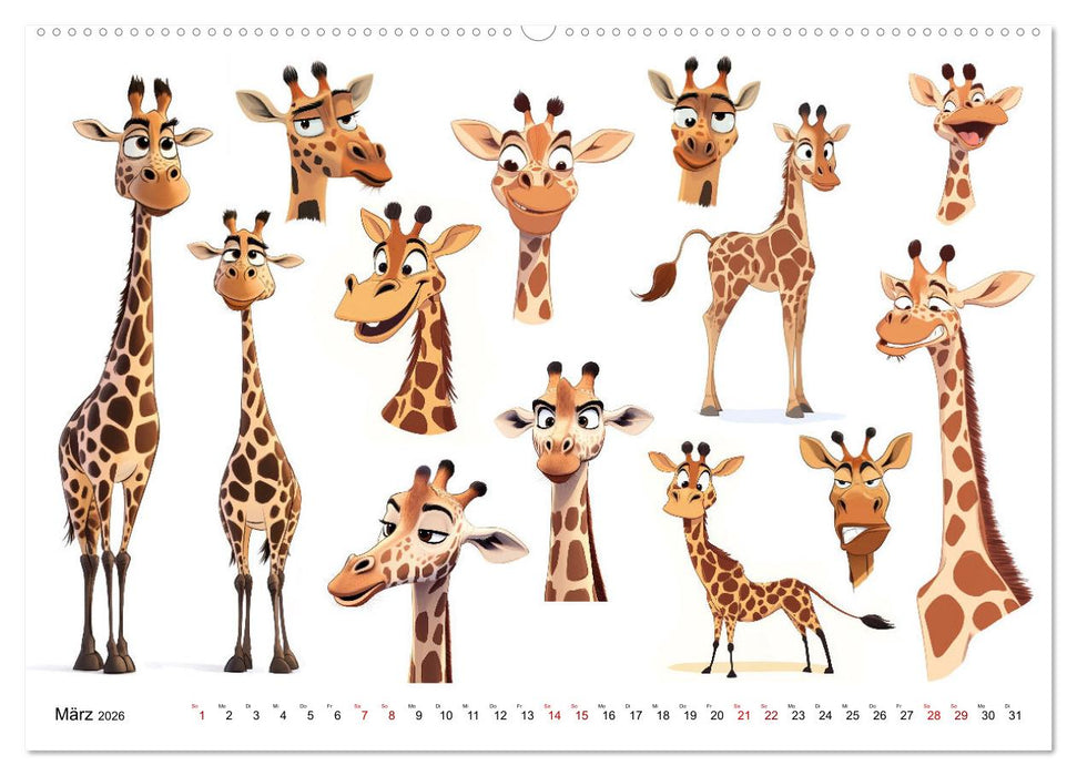 ComicZoo - eine lustige Tiertruppe (CALVENDO Premium Wandkalender 2026)