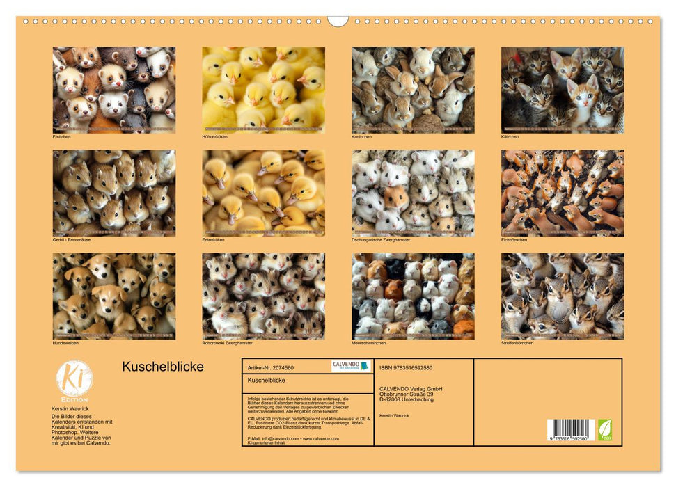 Kuschelblicke (CALVENDO Wandkalender 2026)