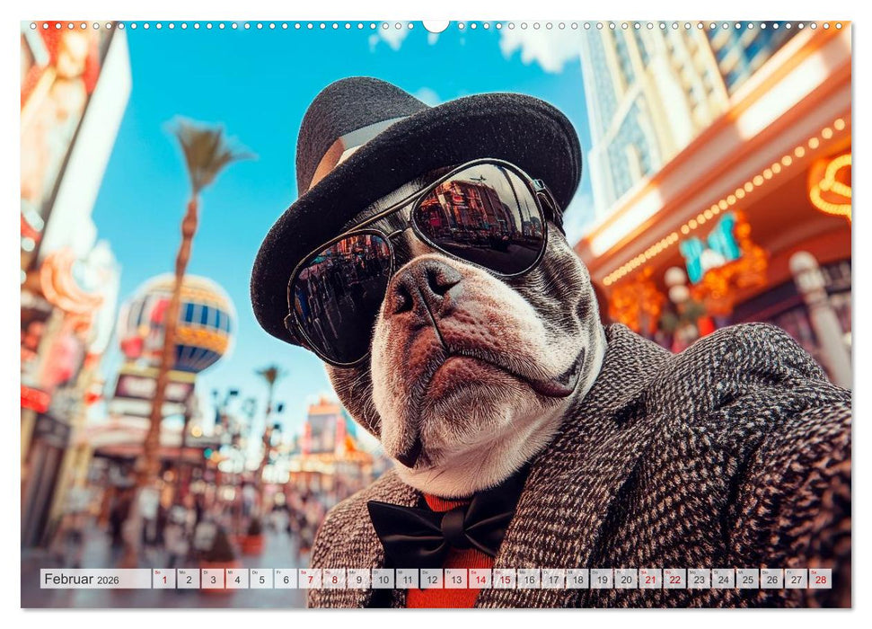HUNDE-SELFIES Tierischer Outdoorspaß (CALVENDO Premium Wandkalender 2026)